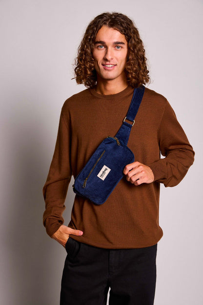 Harry Navy Corduroy Fanny Pack