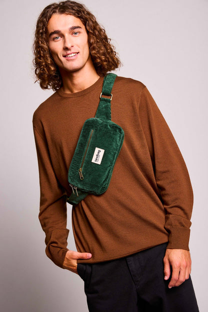 Harry Pine Green Corduroy Fanny Pack