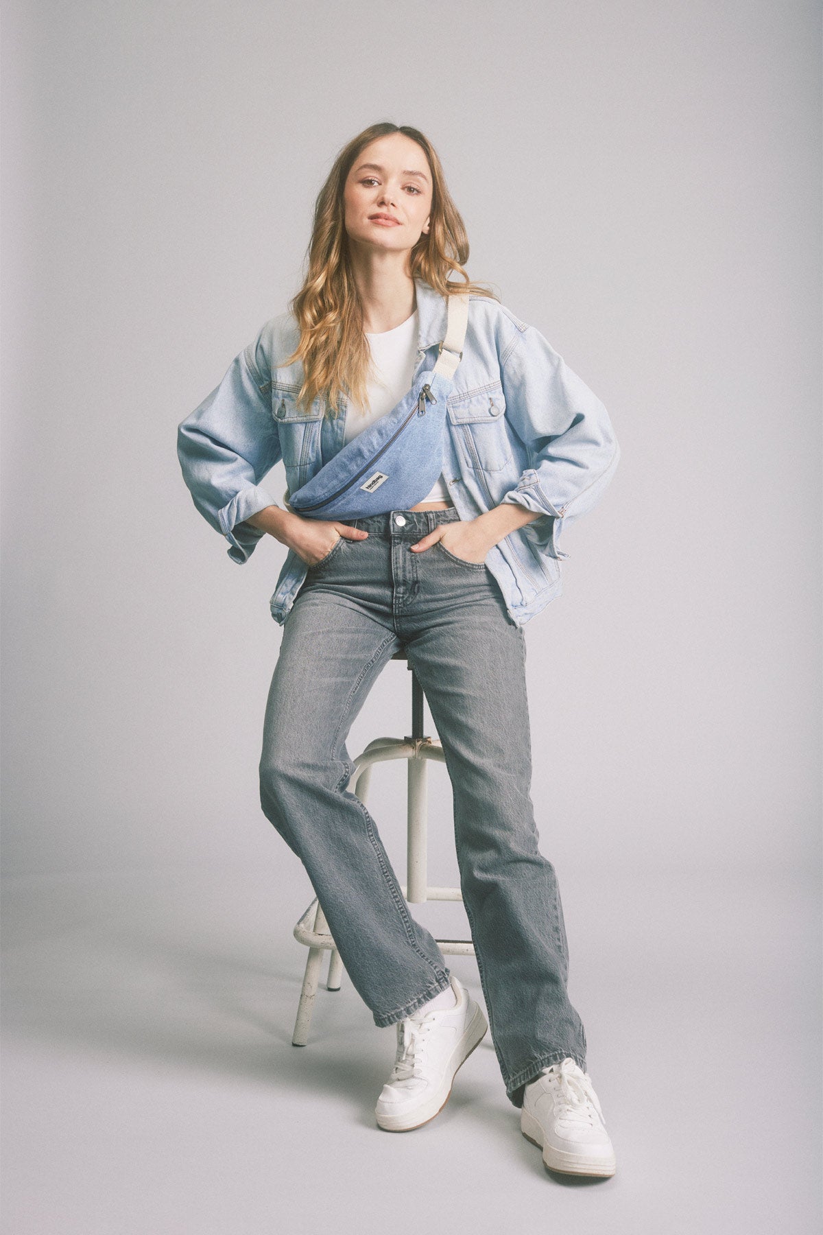 Olivia Denim Blue Belt Bag