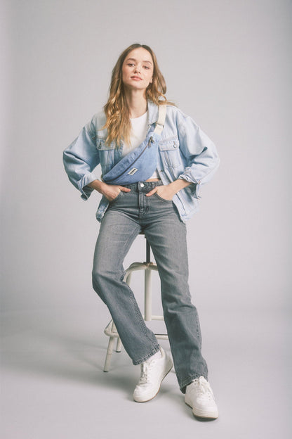 Olivia Denim Blue Belt Bag