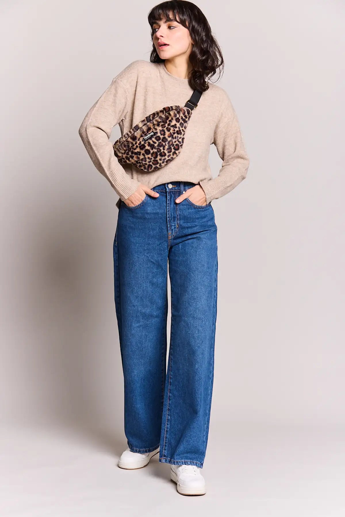 Olivia Leopard faux fur Fanny Pack