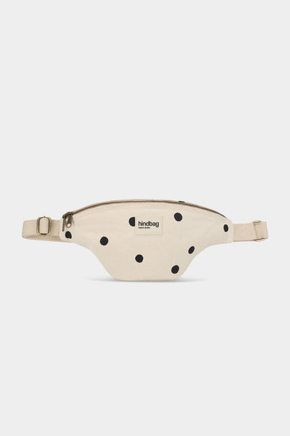 Olivia Ecru Polka Dot Belt Bag