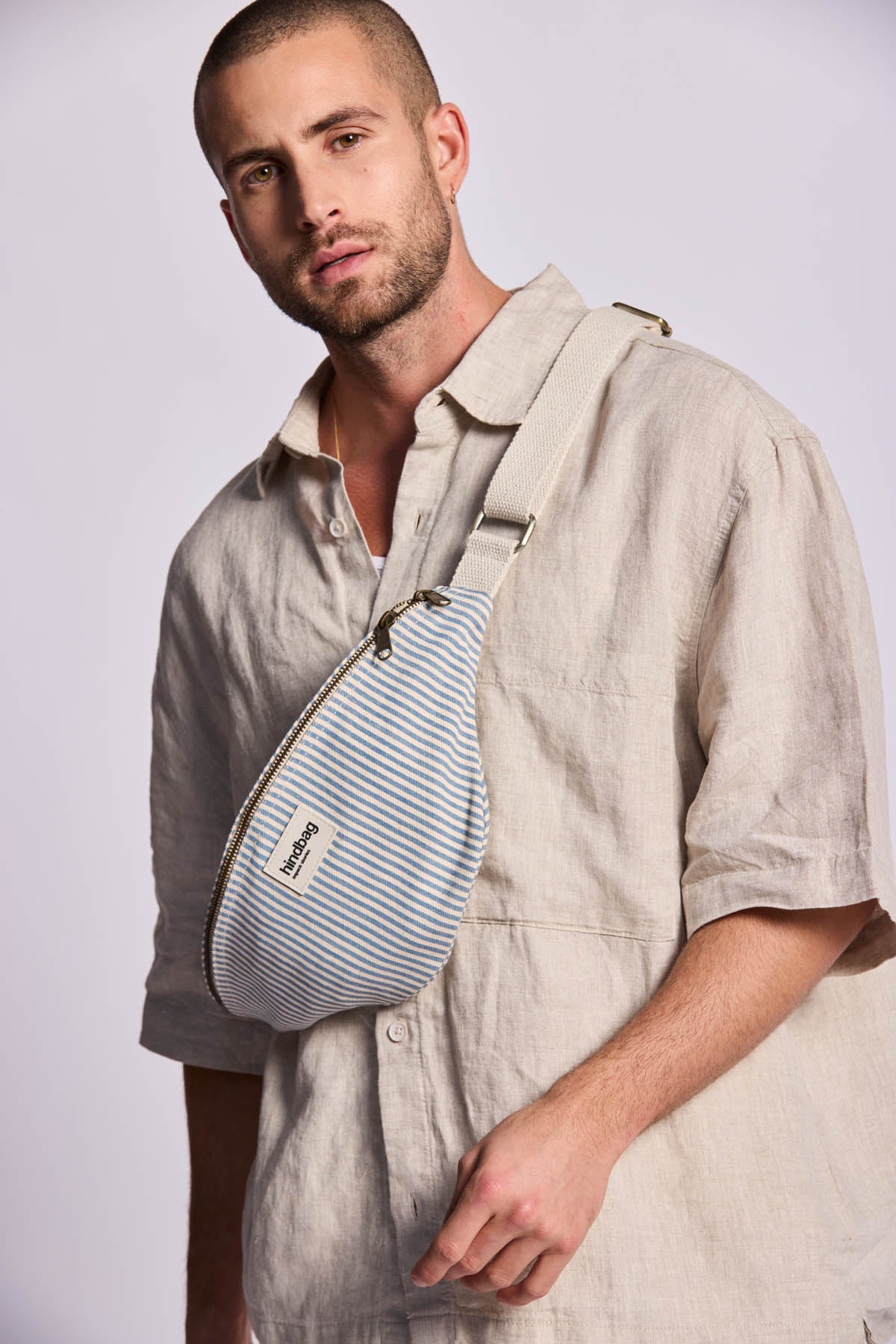 Olivia Blue Stripe Bum Bag