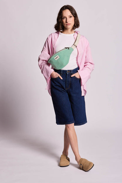 Olivia Green Stripes Bum Bag