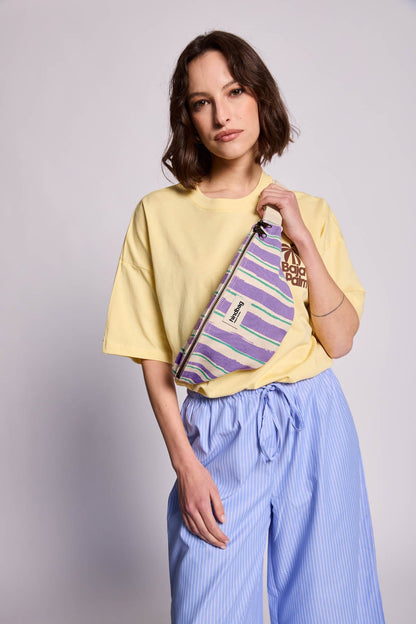 Olivia Green and Parma Stripes Bum Bag