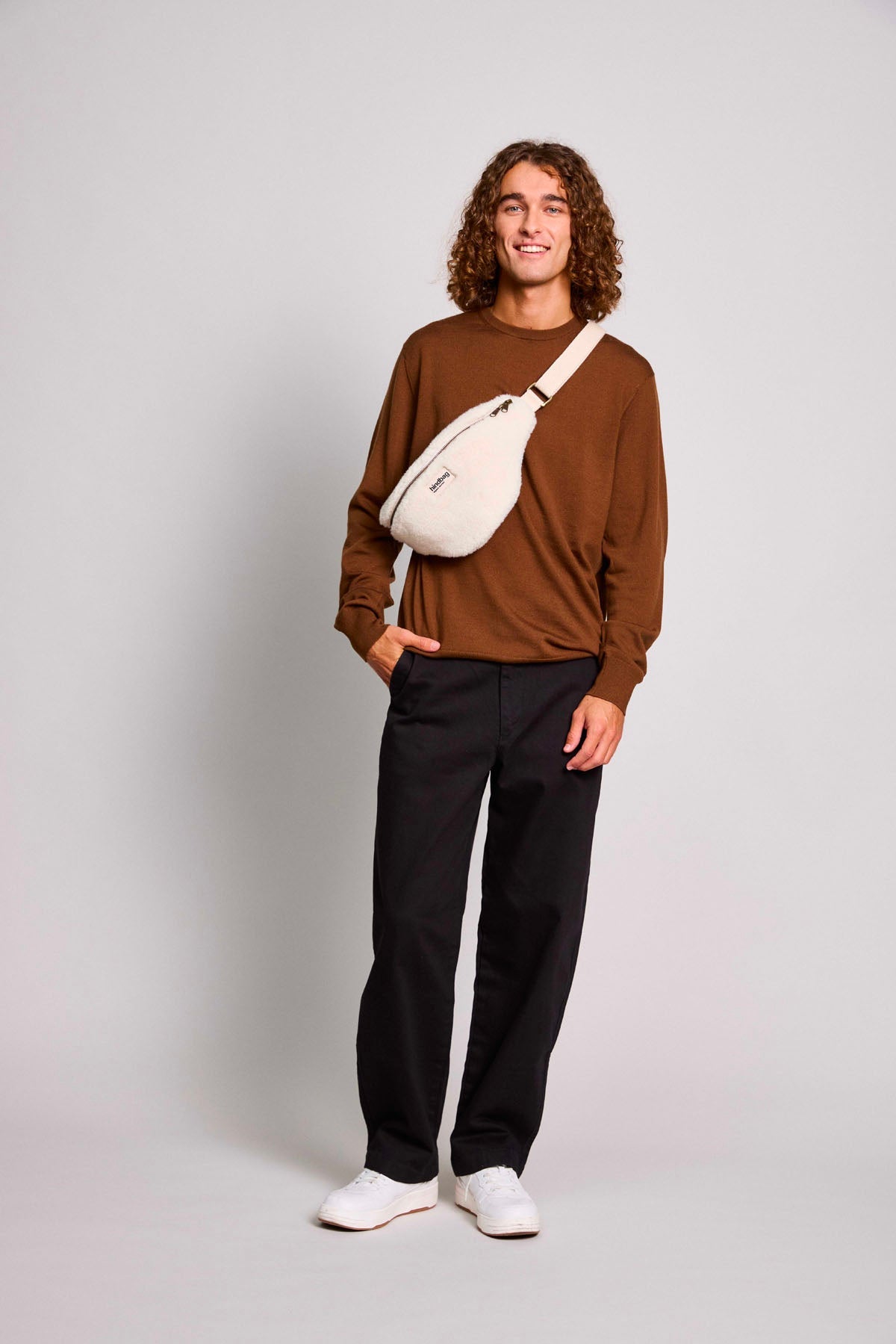Olivia Teddy Fanny Pack in Arctic White