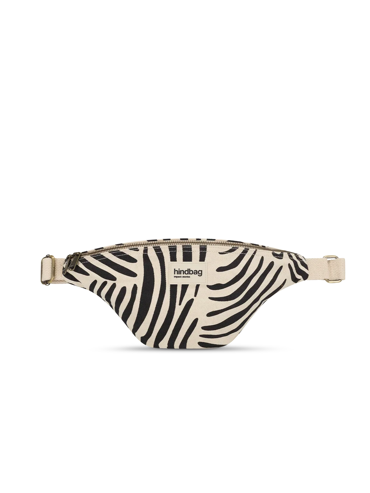 Olivia Ecru Zebra Belt Bag