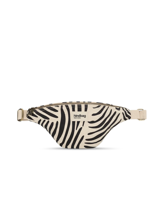 Olivia Ecru Zebra Belt Bag