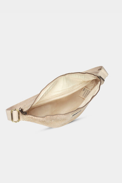 Olivia nude braided bum bag