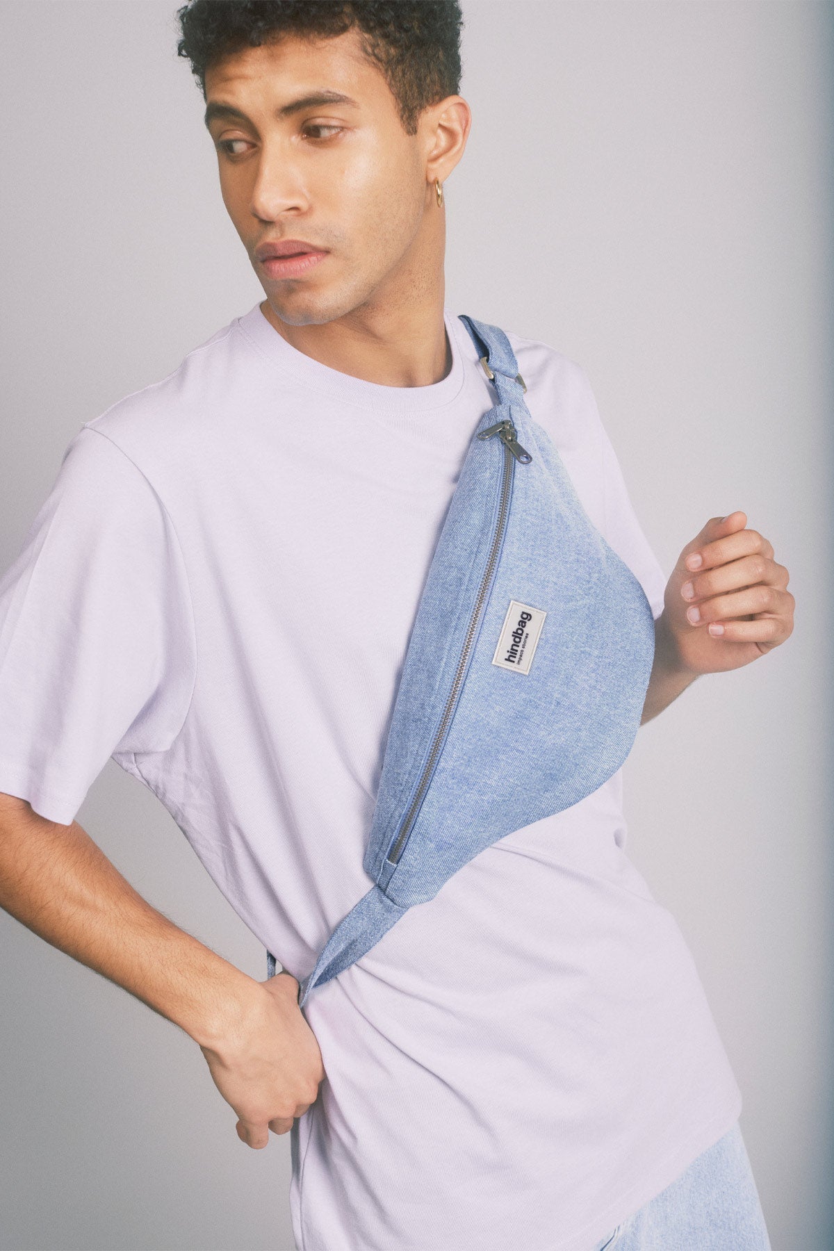 Belt bag L Sasha Denim Blue