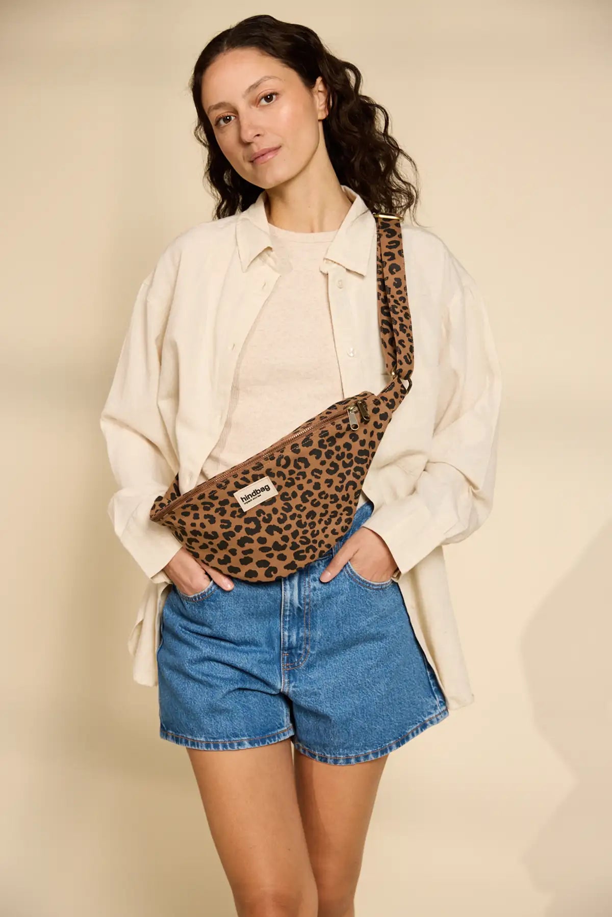 Bum bag L Sasha Cinnamon Leopard