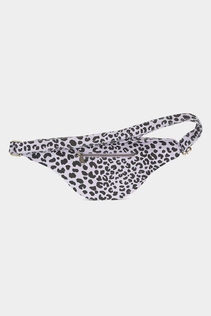 L Sasha Leopard Lilac Fanny Pack