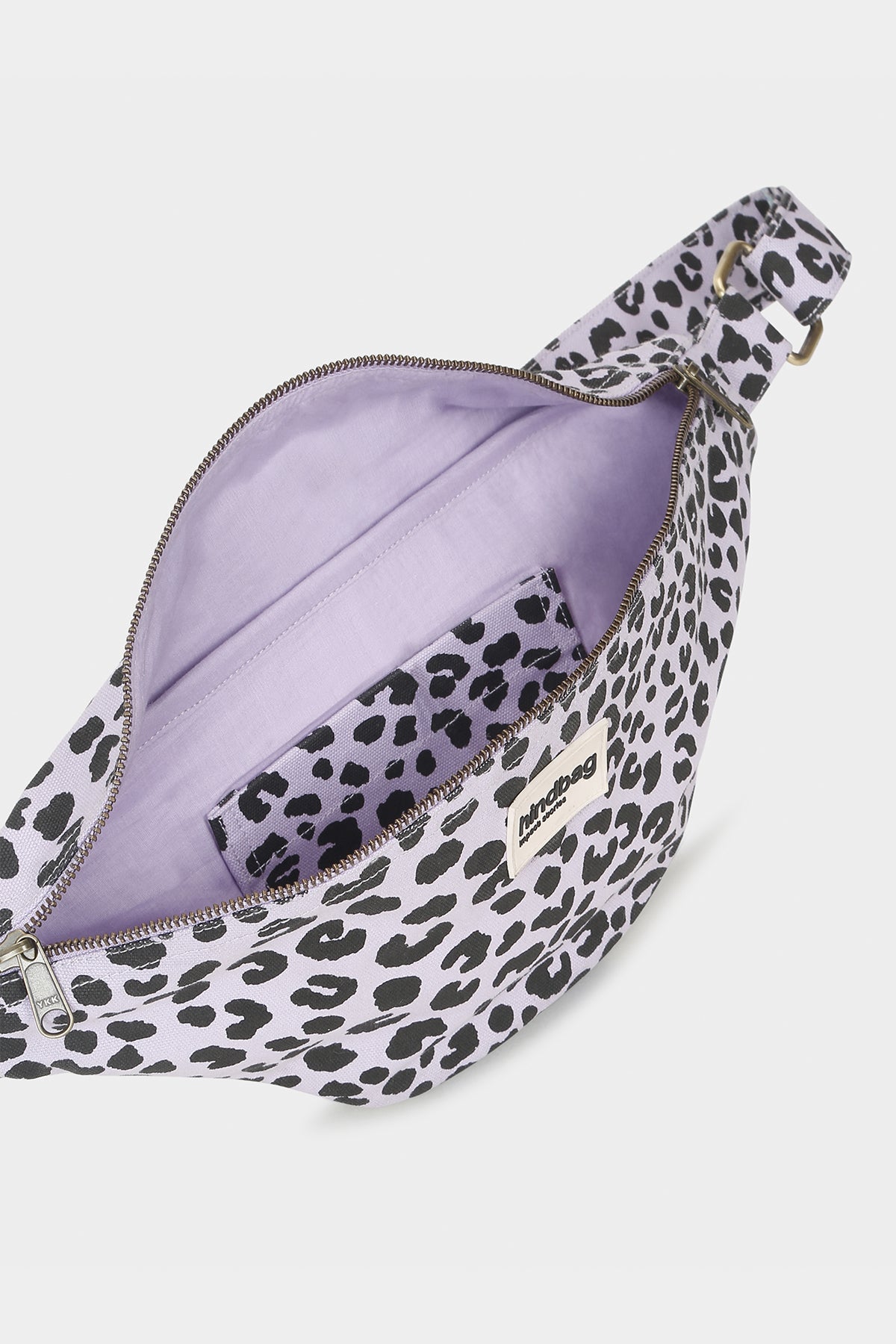 L Sasha Leopard Lilac Fanny Pack