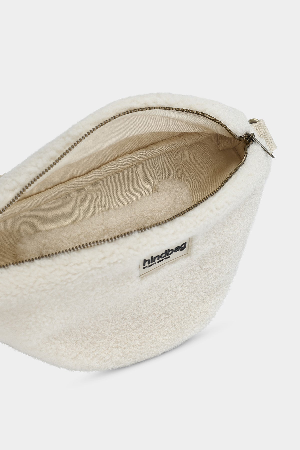 L Sasha Teddy Fanny Pack in Arctic White