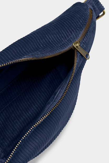 L Sasha fanny pack in navy corduroy