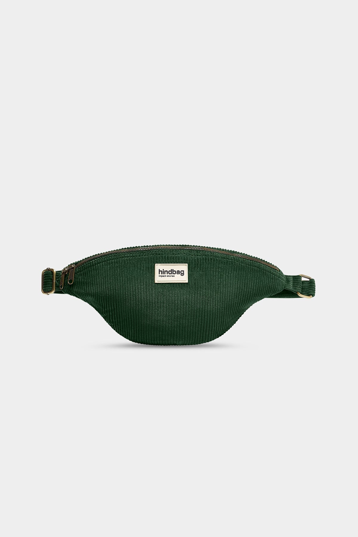 L Sasha fanny pack in pine green corduroy
