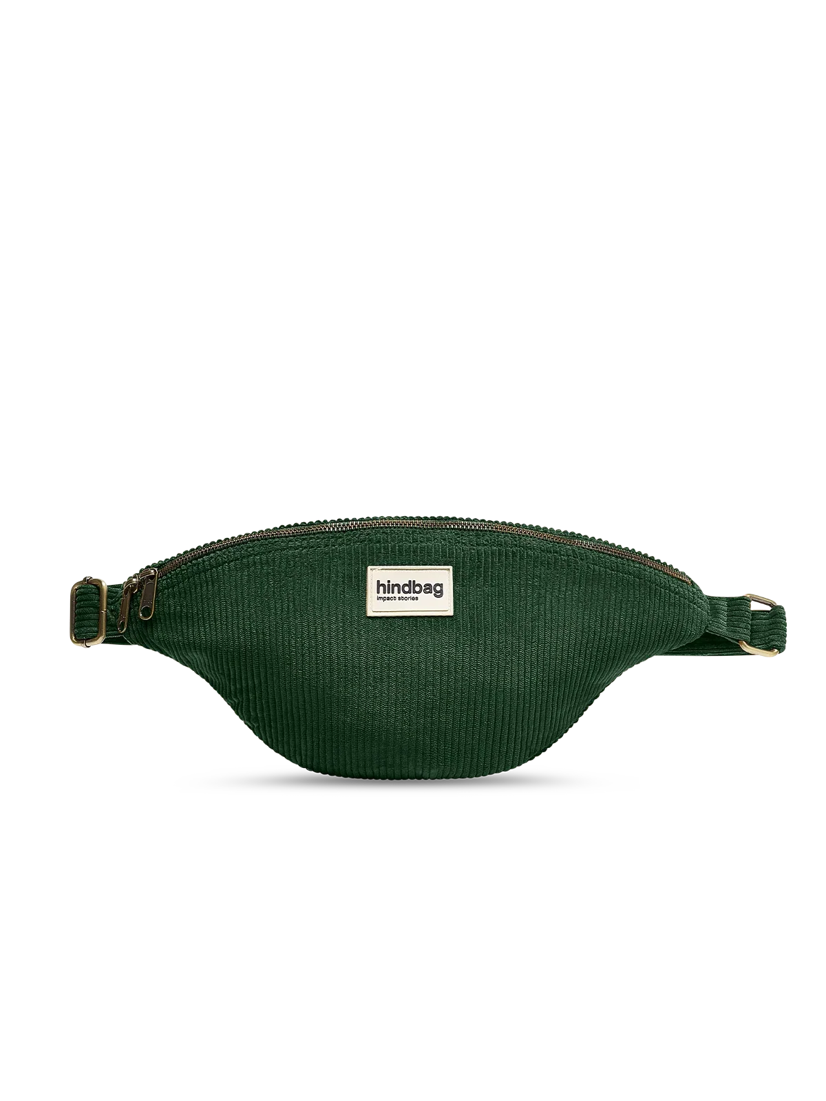 L Sasha fanny pack in pine green corduroy