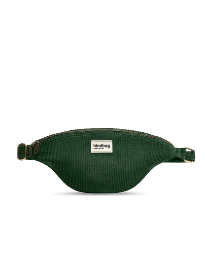 L Sasha fanny pack in pine green corduroy