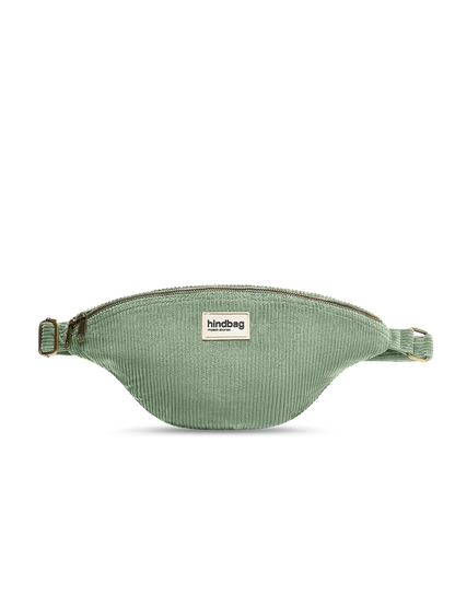 L Sasha fanny pack in mint green corduroy