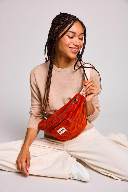 XL Sofia Fanny Pack in brick corduroy
