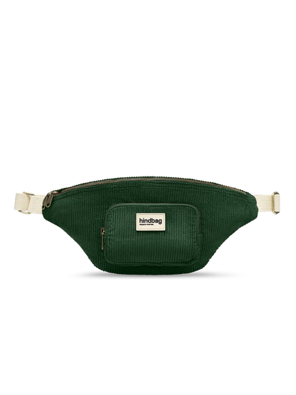 XL Sofia Fanny Pack in pine green corduroy