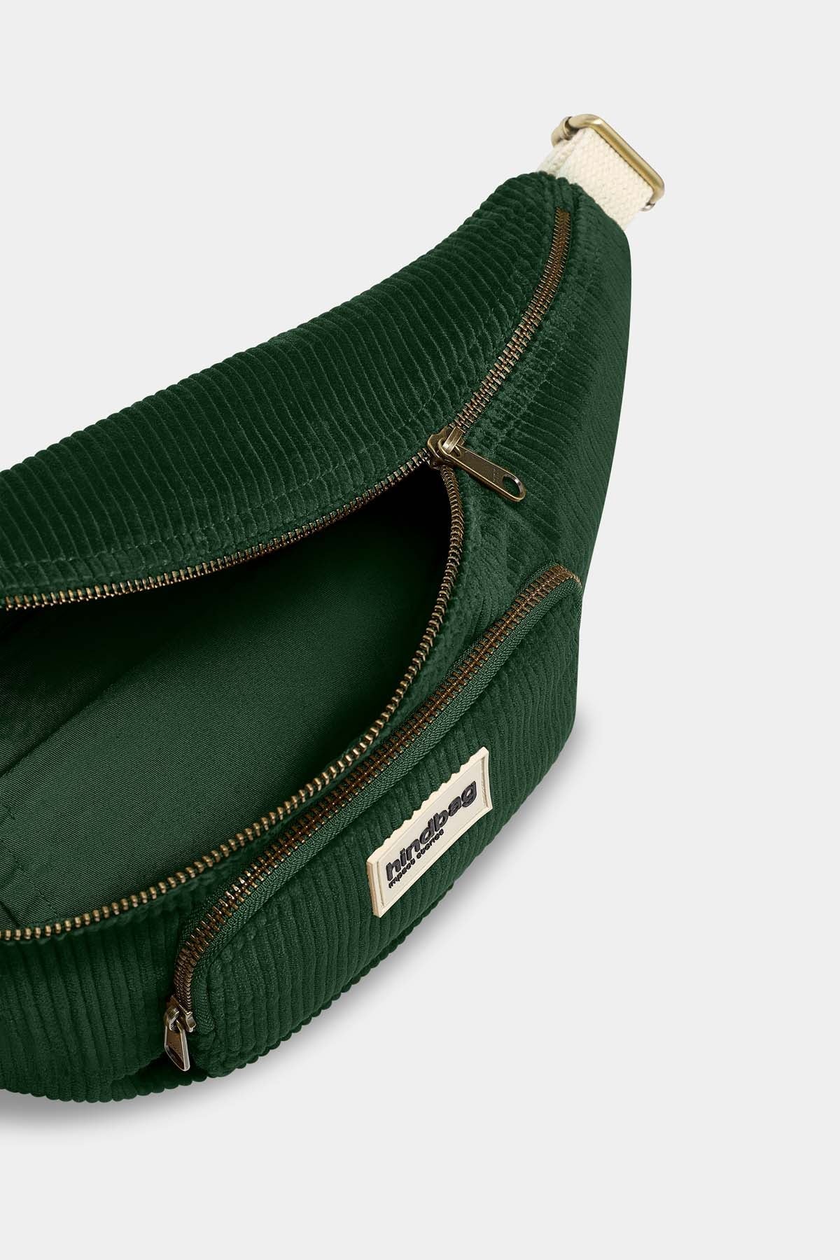 XL Sofia Fanny Pack in pine green corduroy
