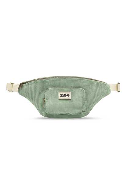 XL Sofia Fanny Pack in mint green corduroy