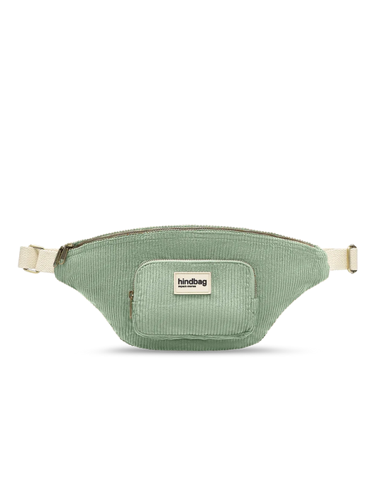 XL Sofia Fanny Pack in mint green corduroy