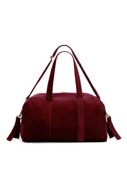 Basile burgundy corduroy Changing bag