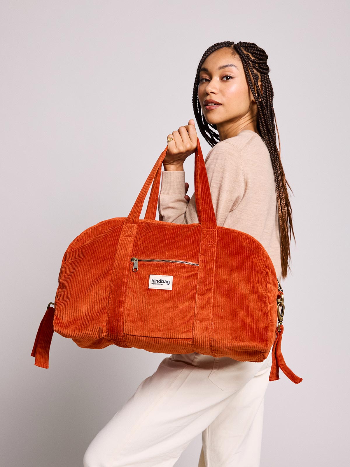 Basile Brick Corduroy Diaper Bag
