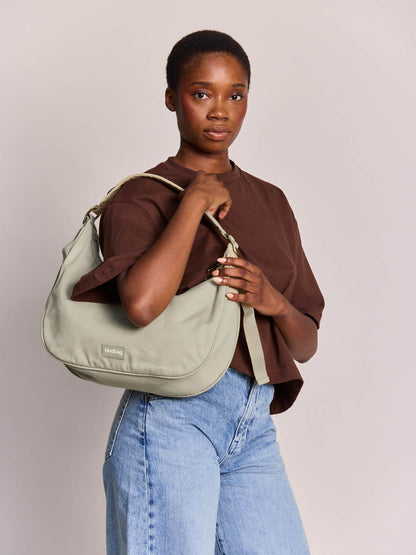 Hobo bag Bianca green clay