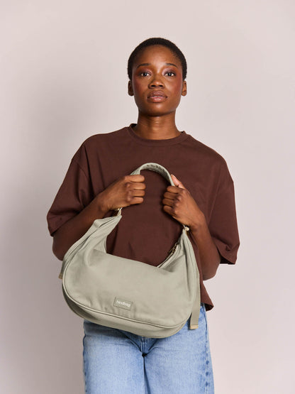 Hobo bag Bianca green clay