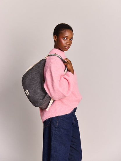 Hobo bag Bianca dark grey denim