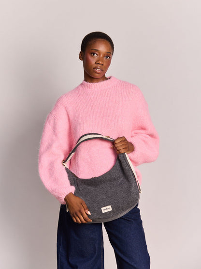 Hobo bag Bianca dark grey denim