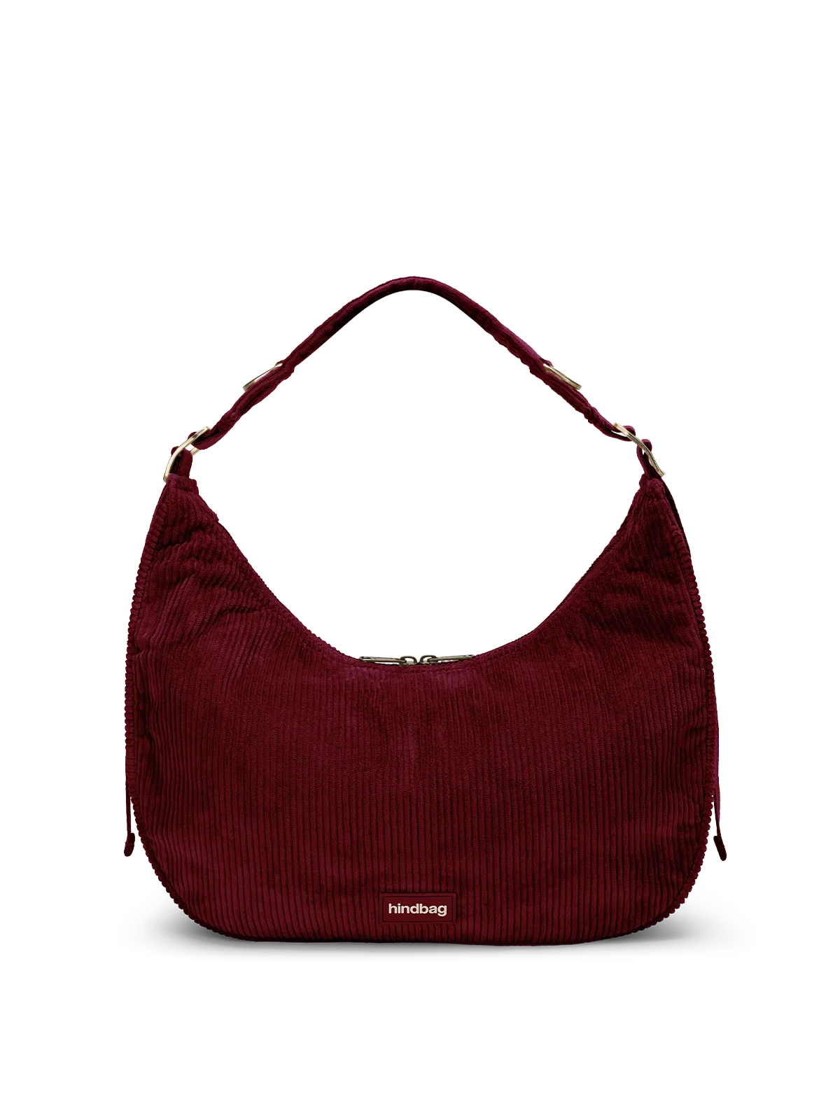 Hobo bag Bianca burgundy corduroy
