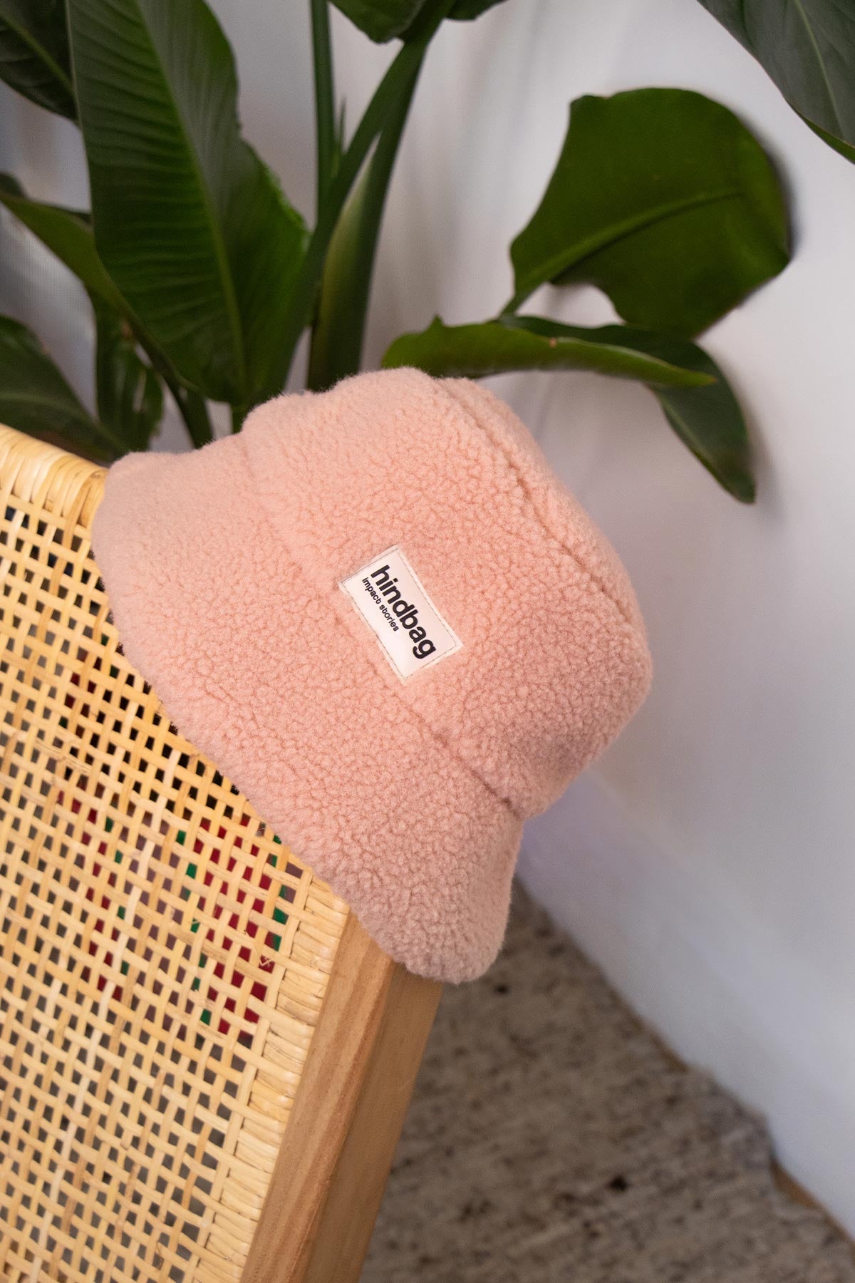 Teddy Bucket Hat in Powder Pink