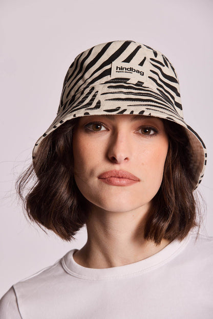 Bob the Bucket Hat Ecru Zebra