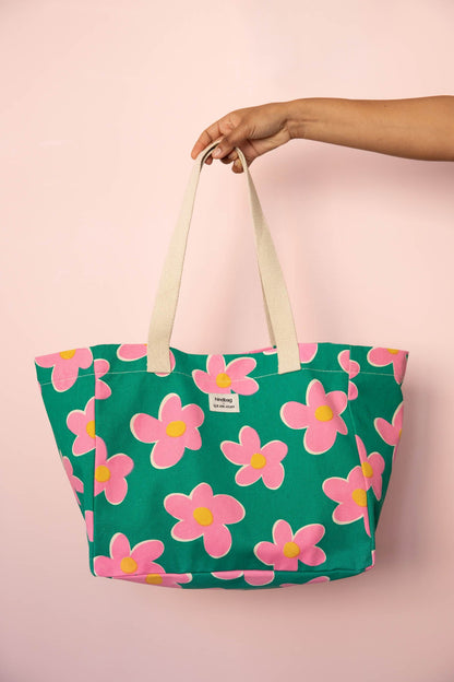 Claude Big Flowers Tote Bag - Hindbag x WAJ