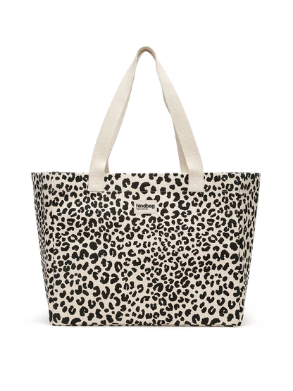 Claude Leopard off-white tote bag