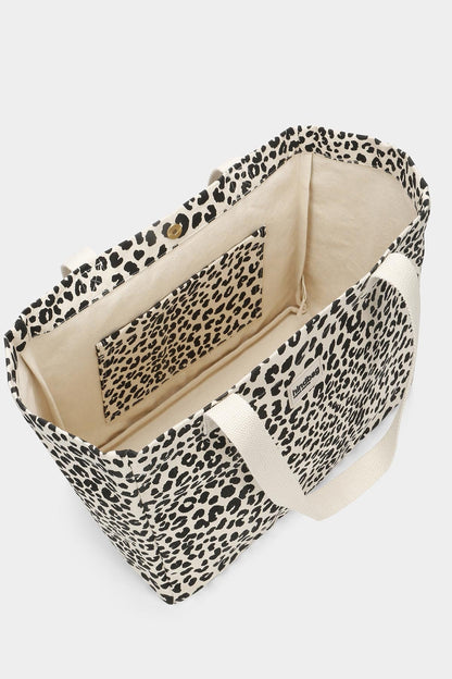 Claude Leopard off-white tote bag