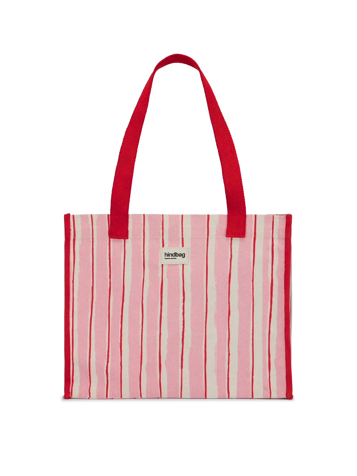 Claude Red and Pink Stripes Tote bag