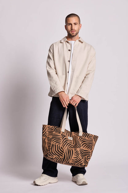 Claude Zebra Cinnamon Tote Bag