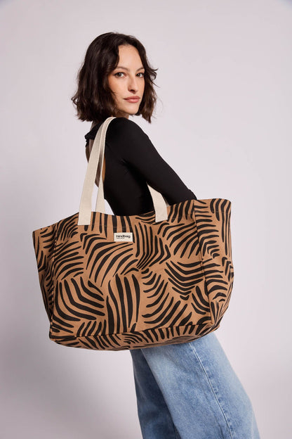 Claude Zebra Cinnamon Tote Bag