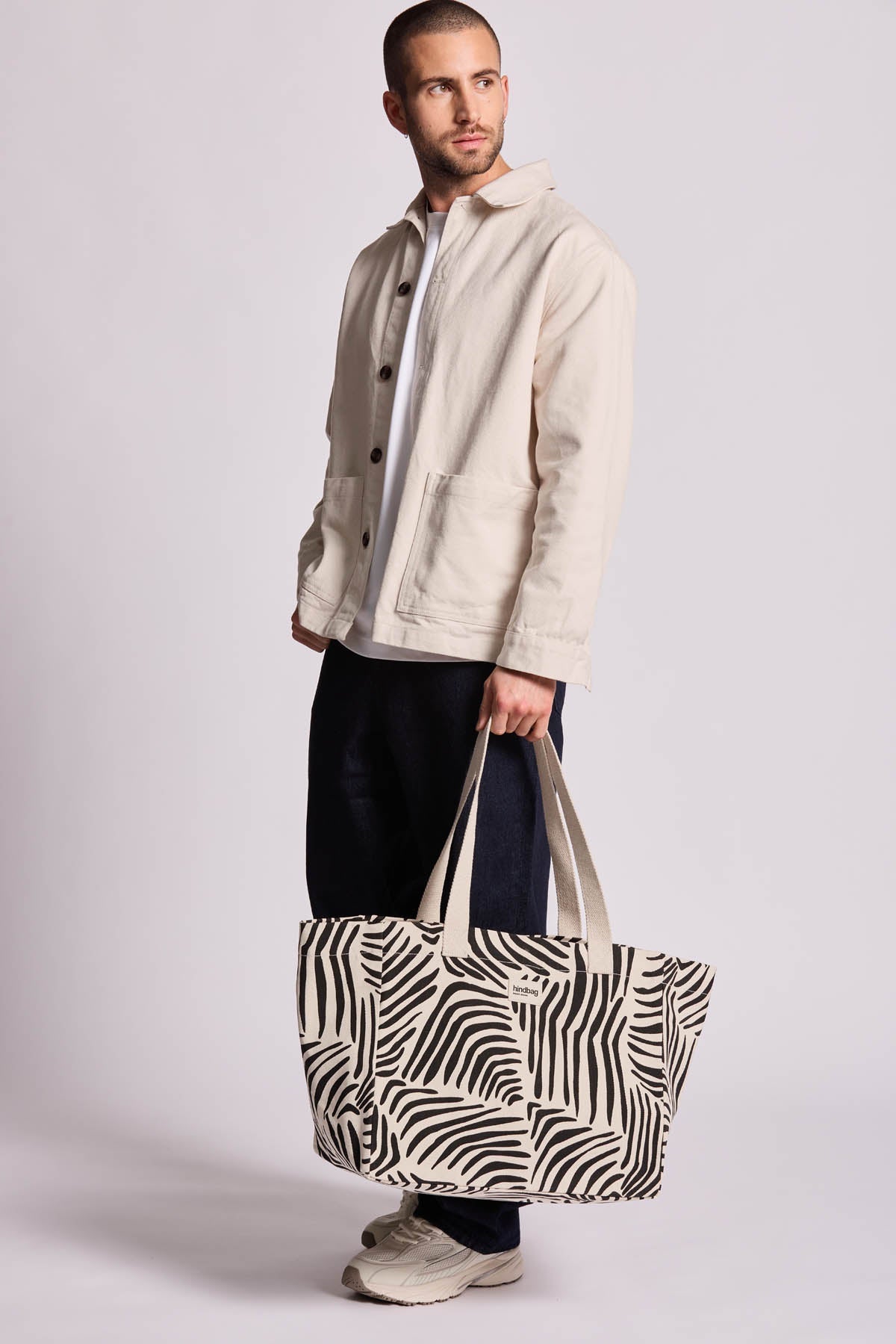 Claude Zebra Ecru Tote Bag