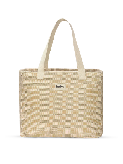 Claude nude woven tote bag
