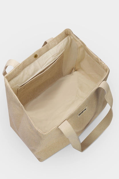 Claude nude woven tote bag