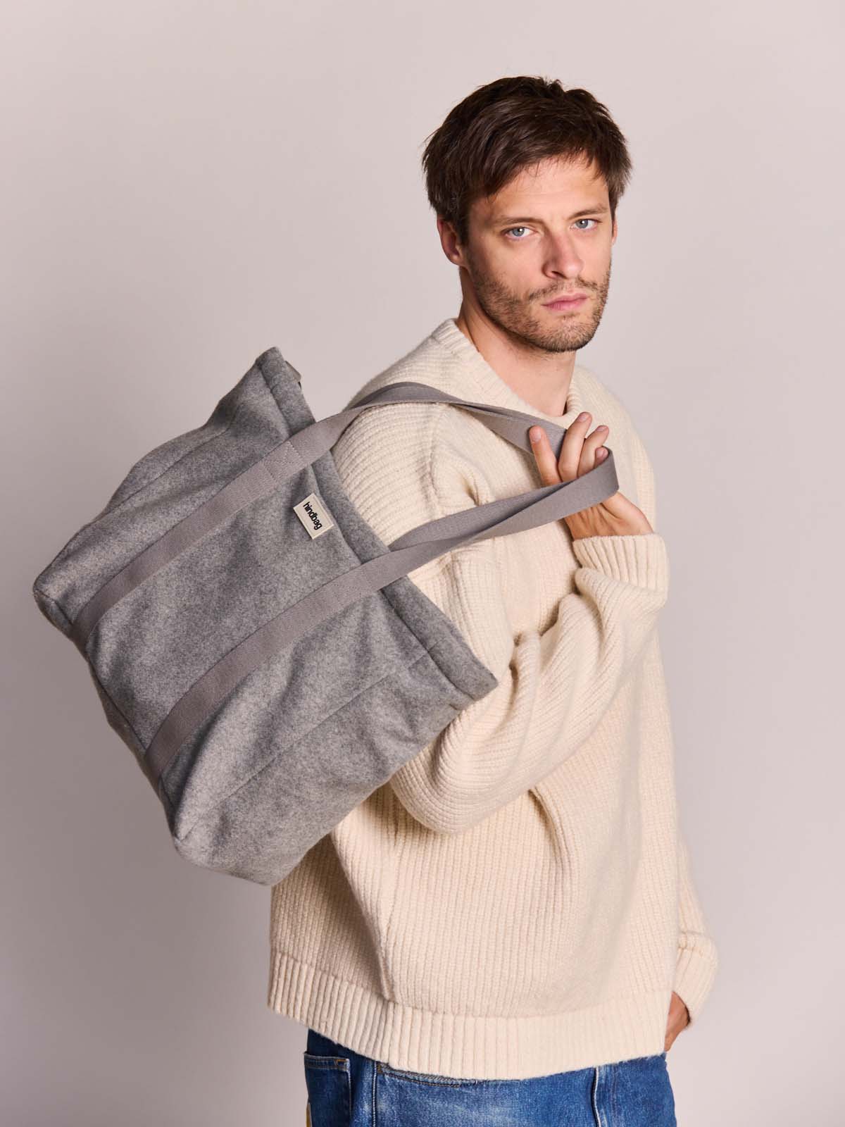 Shopper Cesar granite wool effect