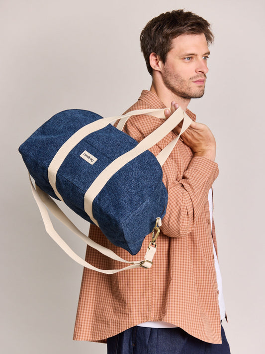 Charlie dark bleu denim weekender