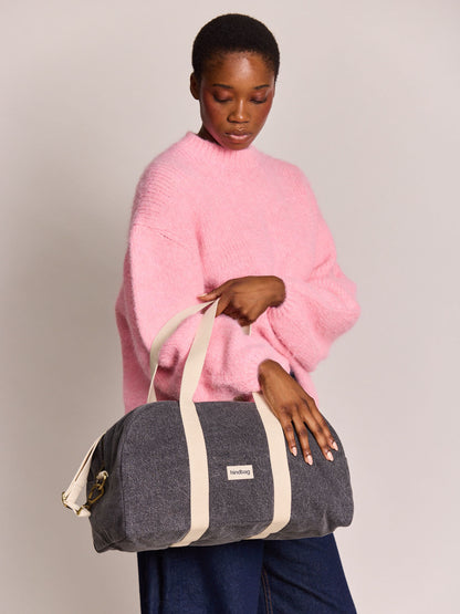Charlie dark grey denim weekender