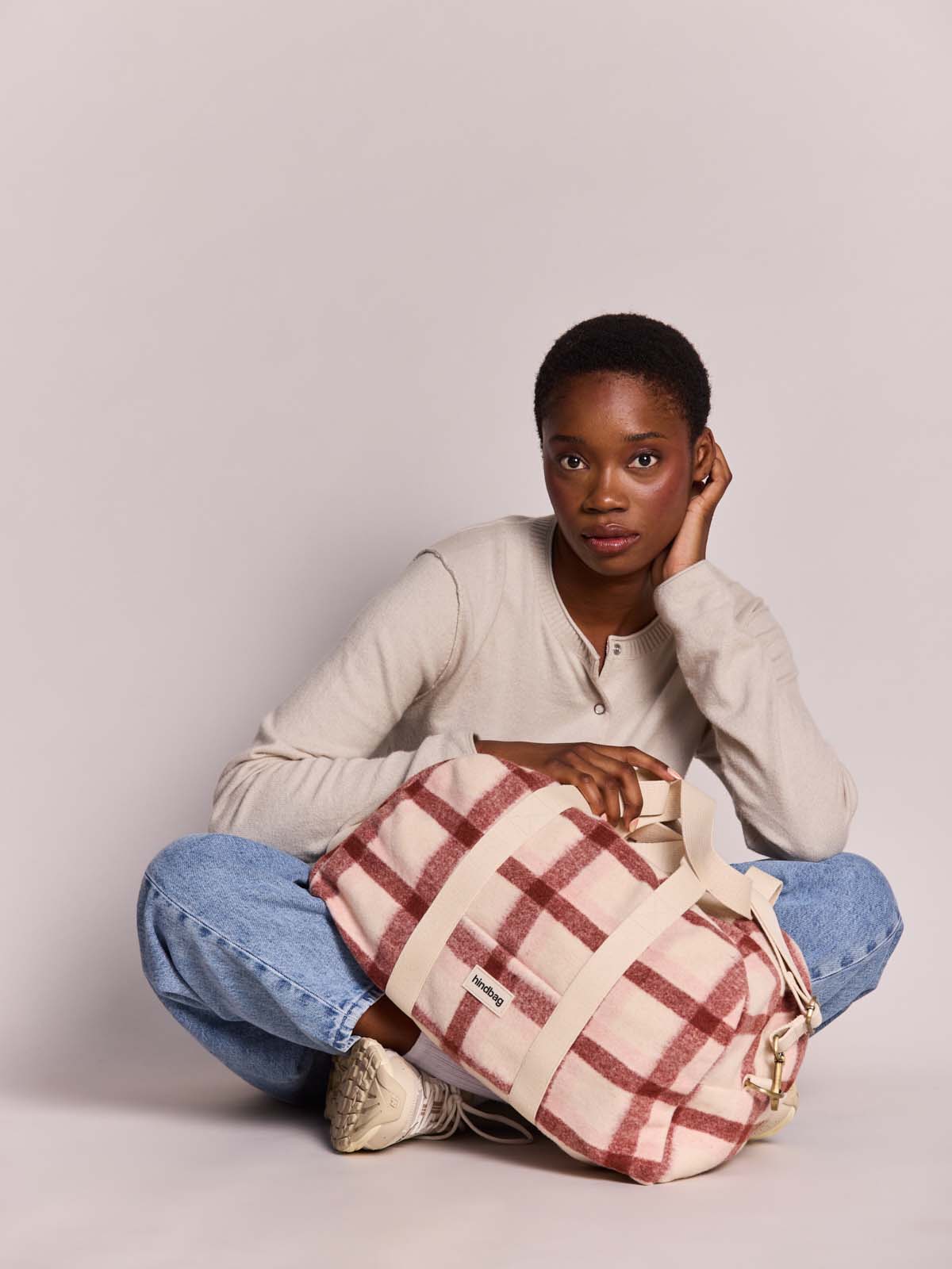 Charlie pink tartan Weekender
